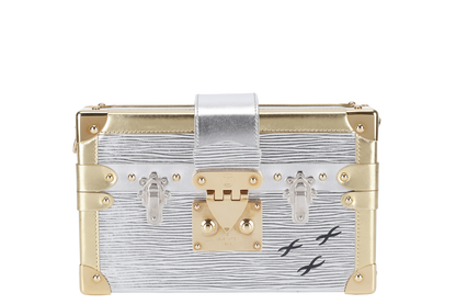 LOUIS VUITTON M50018 EPI PETITE MALLE CROSSBODY BAG GOLD HARDWARE WITH STRAPS AND DUST COVER