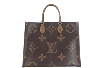 LOUIS VUITTON ONTHEGO GM (M44576) MONOGRAM GIANT CANVAS GOLD HARDWARE WITH DUST COVER AND BOX