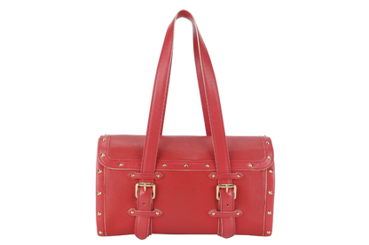 LOUIS VUITTON SUHALI L'EPANOUI GM GERANIUM RED LEATHER GOLD HARDWARE