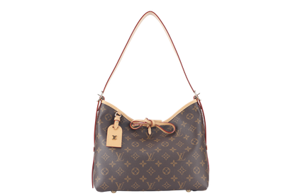 LOUIS VUITTON CARRYALL PM MONOGRAM CANVAS GOLD HARDWARE WITH DUST COVER AND BOX