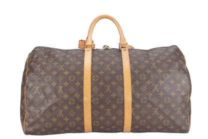 LOUIS VUITTON KEEPALL 55 (M41424) BROWN MONOGRAM CANVAS GOLD HARDWARE SP0974 NO DUST COVER