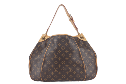LOUIS VUITTON GALLERIA PM MONOGRAM CANVAS HOBO BAG GOLD HARDWARE WITH DUST COVER