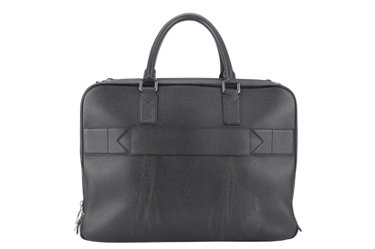 LOUIS VUITTON GREY TAIGA LEATHER DOCUMENT BAG WITH DUST COVER, LOCK&KEYS