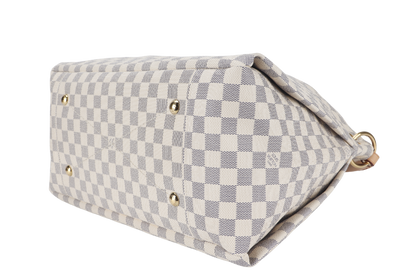 LOUIS VUITTON ARTSY MM (N41174) DAMIER AZUR GOLD HARDWARE NO DUST COVER