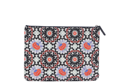 CHANEL QUILTED MULTICOLOR CLUTCH (2054xxxx) WITH DUST COVER AND BOX