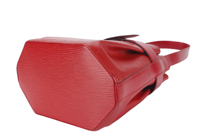 LOUIS VUITTON SAC D'EPAULE SHOULDER BAG (M80193) RED EPI LEATHER GOLD HARDWARE NO DUST COVER