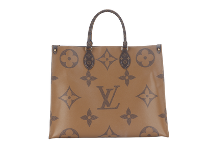 LOUIS VUITTON ONTHEGO GM (M44576) MONOGRAM GIANT CANVAS GOLD HARDWARE WITH DUST COVER AND BOX