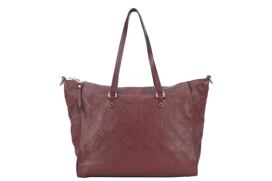 LOUIS VUITTON LUMINEUSE PM (M93413) BURGUNDY MONOGRAM EMPREINTE GOLD HARDWARE WITH DUST COVER