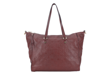 LOUIS VUITTON LUMINEUSE PM (M93413) BURGUNDY MONOGRAM EMPREINTE GOLD HARDWARE WITH DUST COVER