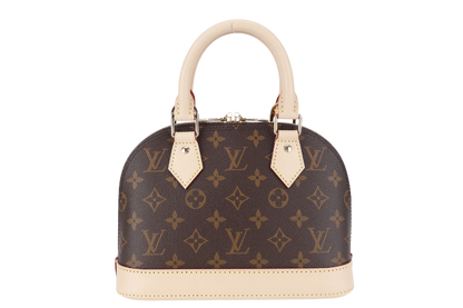 LOUIS VUITTON M46990 MONOGRAM ALMA BB WITH DUST COVER AND BOX