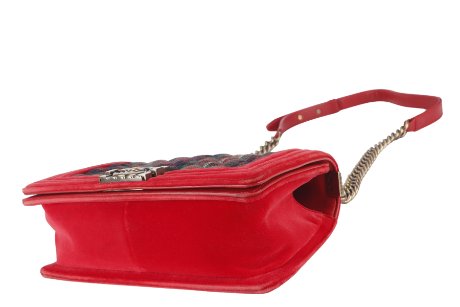 CHANEL LEBOY TWEED (1817xxxx) MULTICOLOUR CROSSBODY BAG GOLD HARDWARE NO DUST COVER