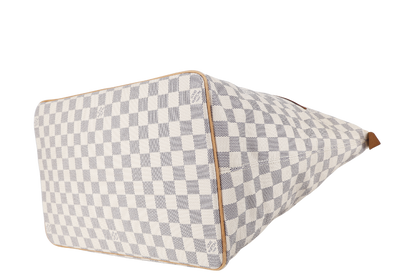 LOUIS VUITTON SALEYA GM DAMIER AZUR SHOULDER BAG CANVAS GOLD HARDWARE DU1067 NO DUST COVER