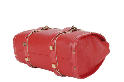 LOUIS VUITTON SUHALI L'EPANOUI GM GERANIUM RED LEATHER GOLD HARDWARE
