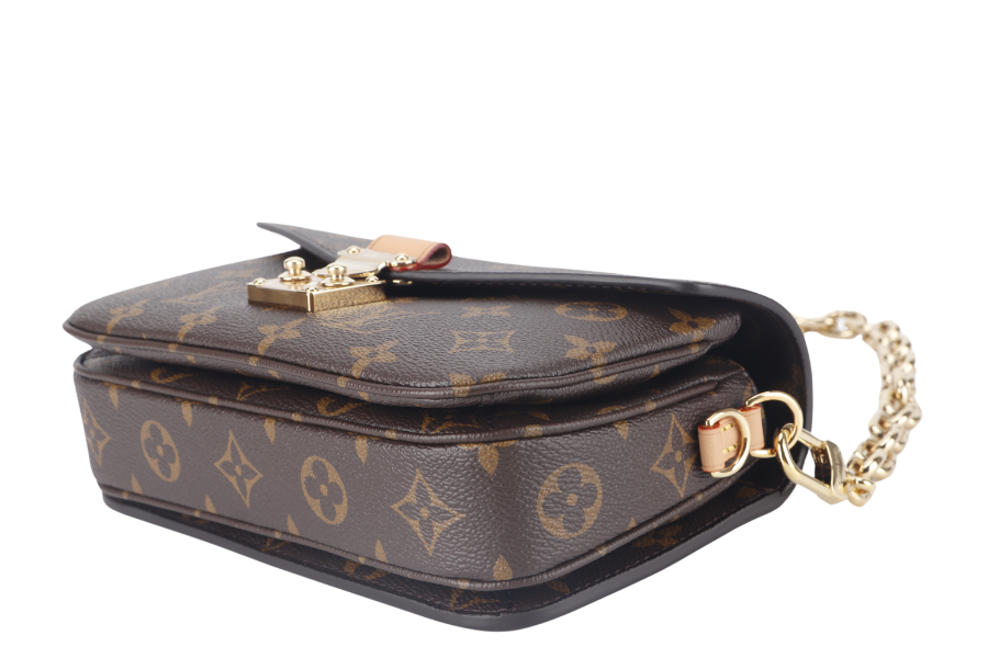 LOUIS VUITTON POCHETTE METIS (M46279) EAST WEST MONOGRAM WITH STRAPS, CHAIN, DUST COVER AND BOX