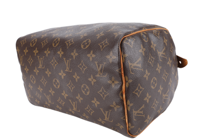 LOUIS VUITTON SPEEDY 30 BROWN MONOGRAM CANVAS GOLD HARDWARE NO DUST COVER