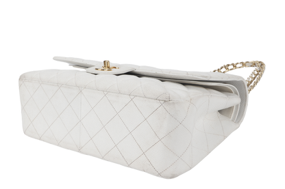 CHANEL JUMBO CLASSIC DOUBLE FLAP (1791xxxx) WHITE CAVIAR GOLD HARDWARE WITH  NO DUST COVER