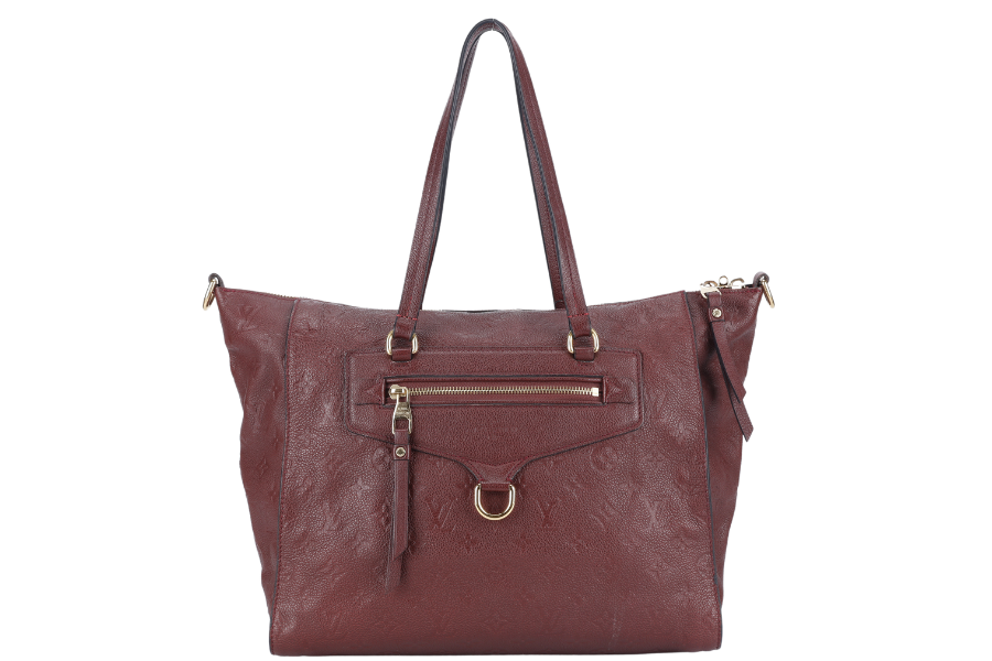 LOUIS VUITTON LUMINEUSE PM (M93413) BURGUNDY MONOGRAM EMPREINTE GOLD HARDWARE WITH DUST COVER