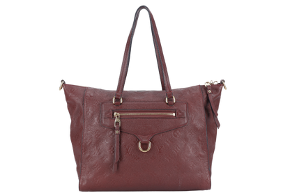 LOUIS VUITTON LUMINEUSE PM (M93413) BURGUNDY MONOGRAM EMPREINTE GOLD HARDWARE WITH DUST COVER