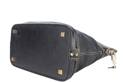 LOUIS VUITTON LOCKIT SUHALI PM BLACK LEATHER GOLD HARDWARE NO DUST COVER
