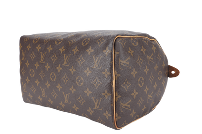 LOUIS VUITTON SPEEDY 30 MONOGRAM CANVAS GOLD HARDWARE WITH PADLOCK & KEYS