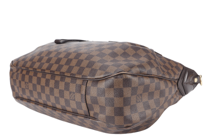 LOUIS VUITTON EVORA DAMIER EBENE CANVAS GOLD HARDWARE WITH STRAPS AND DUST COVER