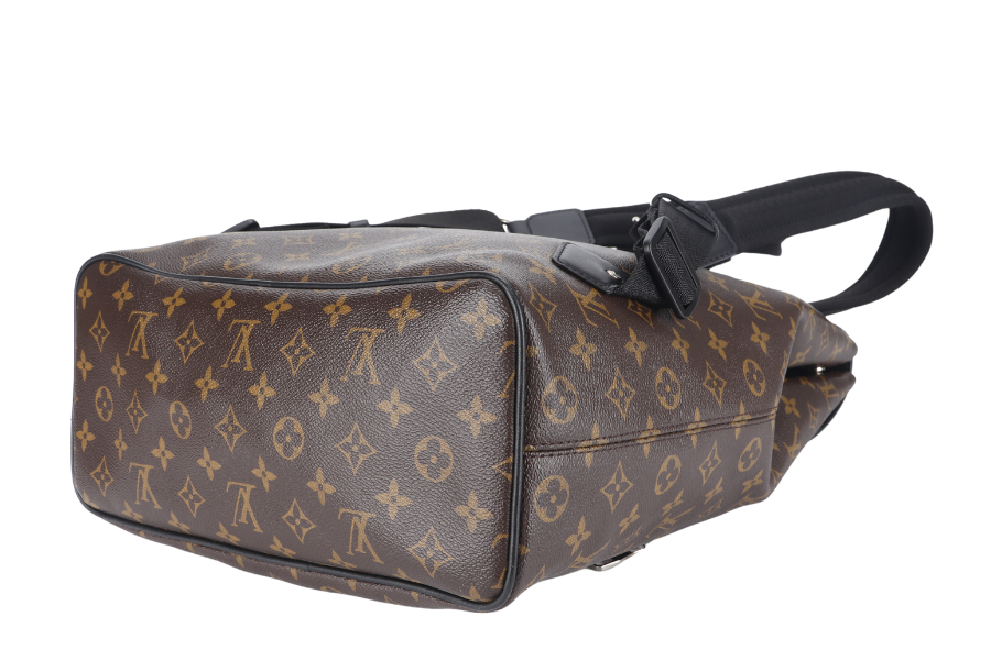 LOUIS VUITTON MACASSAR PARC (M40637) MONOGRAM CANVAS BACKPACK SILVER HARDWARE WITH DUST COVER