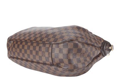 LOUIS VUITTON EVORA DAMIER EBENE CANVAS GOLD HARDWARE WITH STRAPS AND DUST COVER