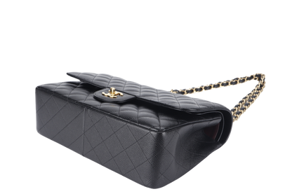CHANEL CLASSIC FLAP JUMBO (1932xxxx) BLACK GOLD HARDWARE WITH DUST COVER AND BOX