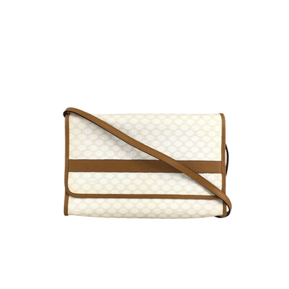 CELINE Macadam Shoulder bag White Vintage cwjrtc