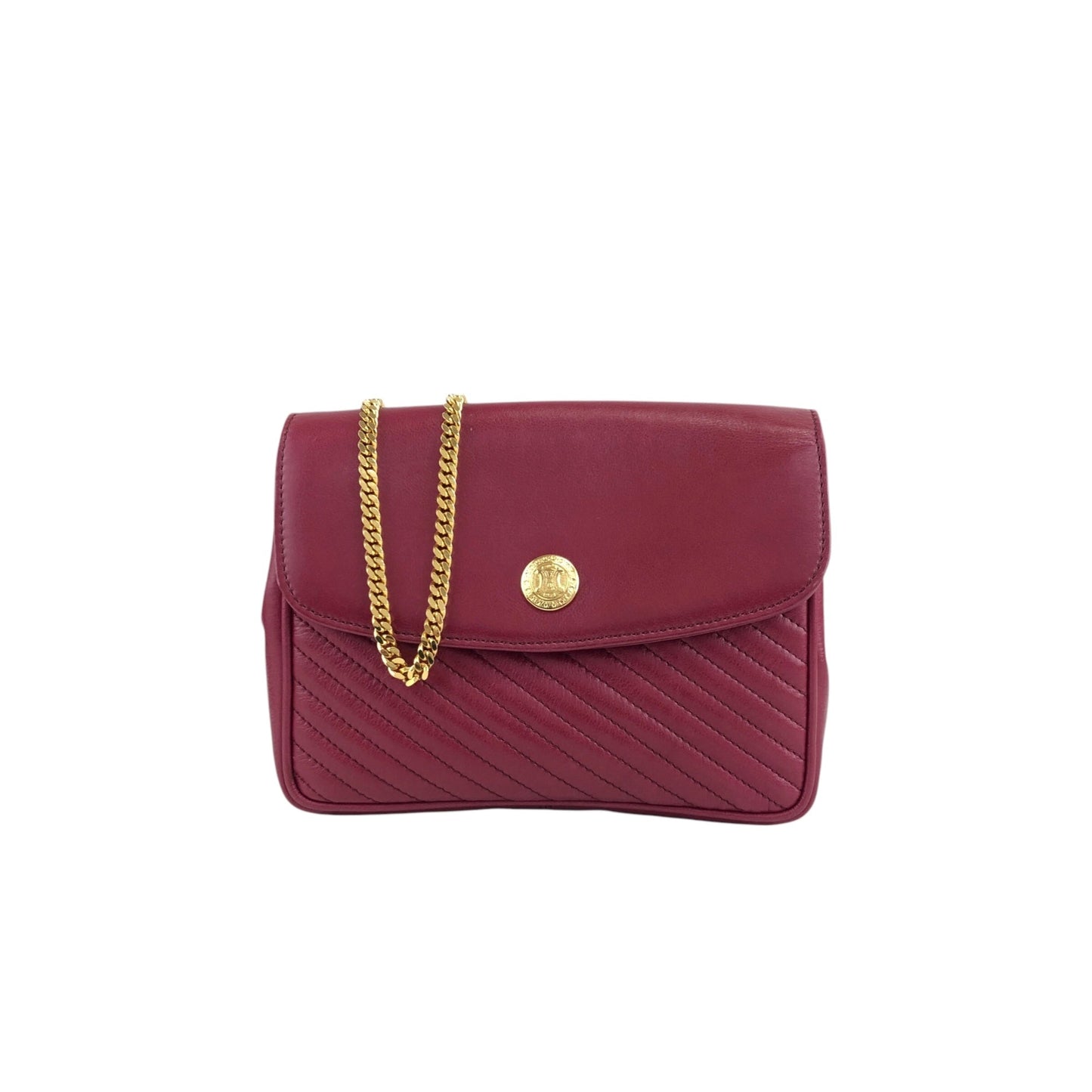 CELINE  Chain Shoulder bag Red Vintage vap3df