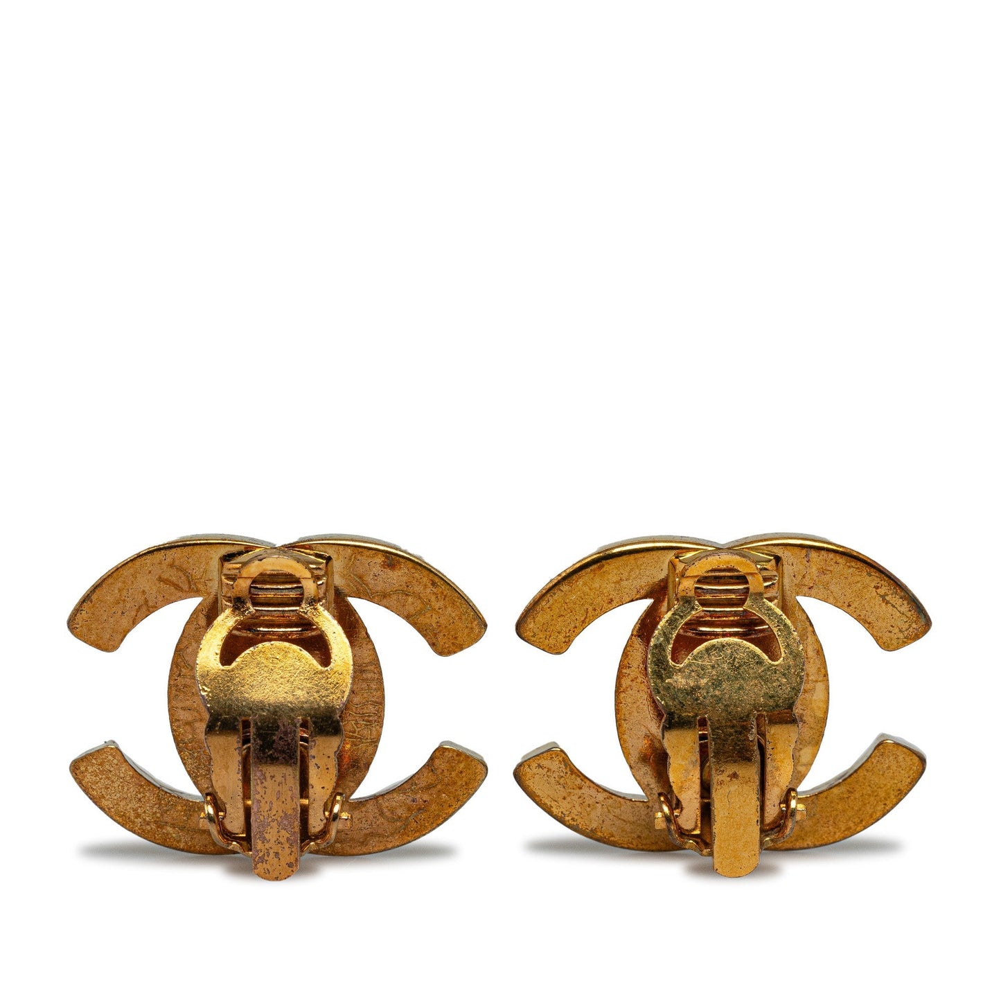 CHANEL CC Turn Lock Clip On Earrings Costume Earrings