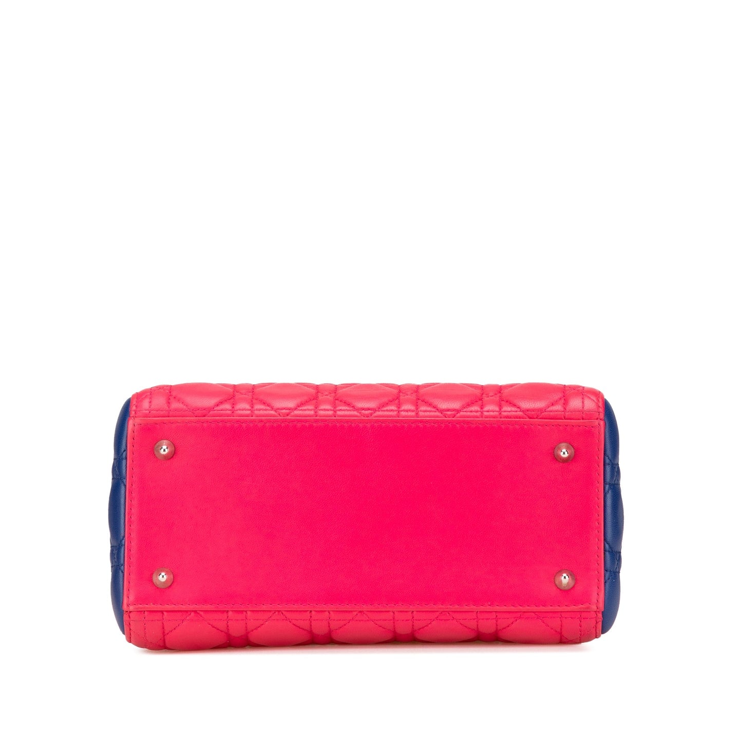 Medium Tricolor Lambskin Cannage Lady Dior