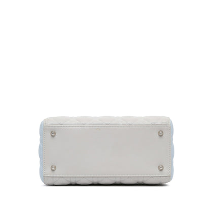 Medium Tricolor Lambskin Cannage Lady Dior