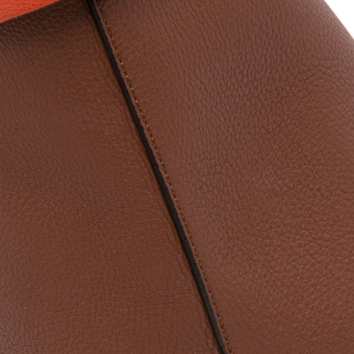 Burberry Belt Handbag Medium Brown Leather