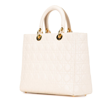 Large Lambskin Cannage Lady Dior
