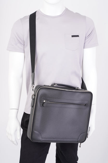 Louis Vuitton Computer And Document Briefcase Black Leather