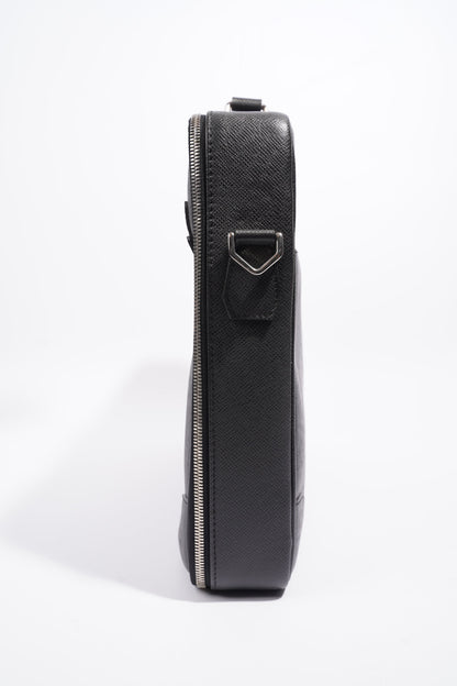 Louis Vuitton Computer And Document Briefcase Black Leather