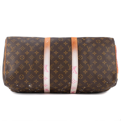 LOUIS VUITTON Travel bag 45 Monogram customized "Fucking Taz" by PatBo