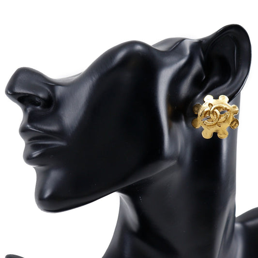 CHANEL Earring Plated Gold gold vintage COCO Mark Women Used