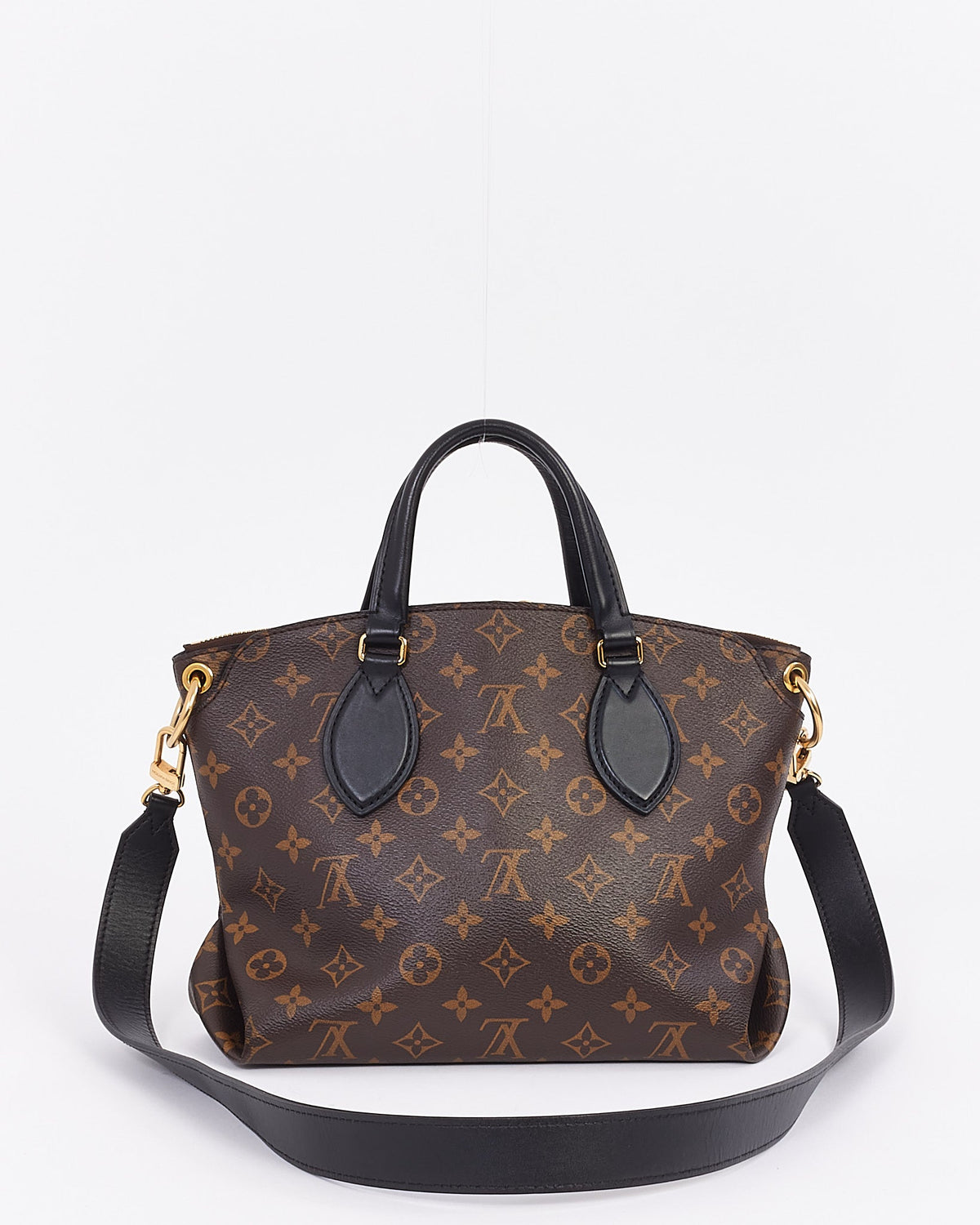 Louis Vuitton Black Monogram Canvas Flower Zip Tote PM Bag