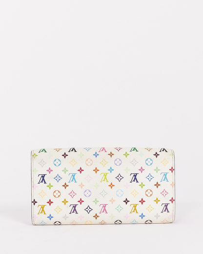 Louis Vuitton White Multi Monogram Murakami Sarah Wallet