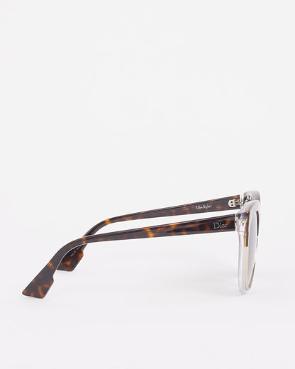 Dior Brown & Clear Acetate DiorSight Sunglasses