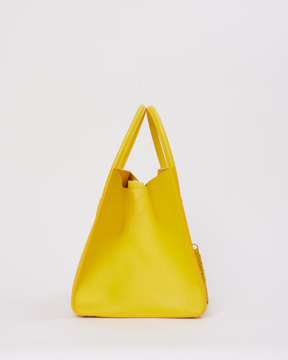 Celine Yellow Leather Medium Phantom Tote