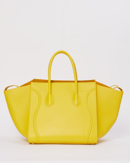 Celine Yellow Leather Medium Phantom Tote