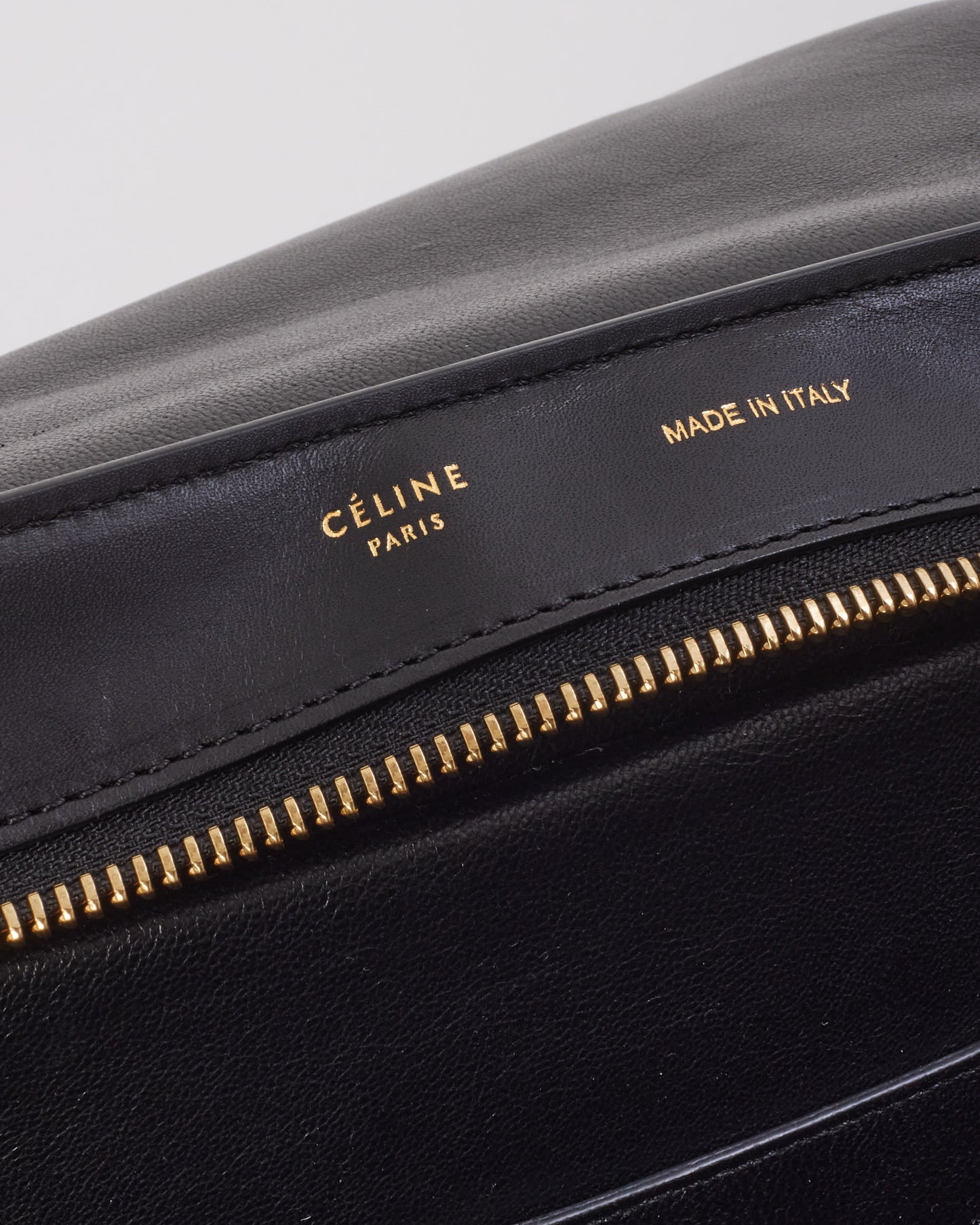 Celine Black & White Python & Leather Medium Trapeze Bag