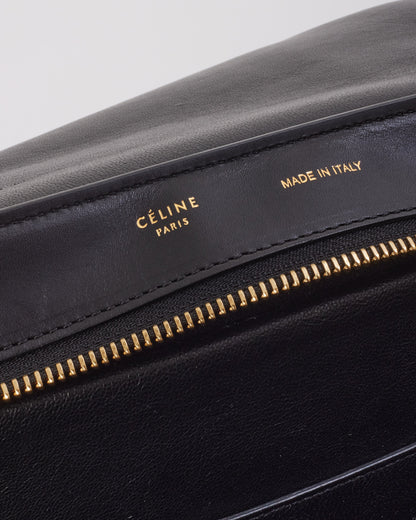 Celine Black & White Python & Leather Medium Trapeze Bag