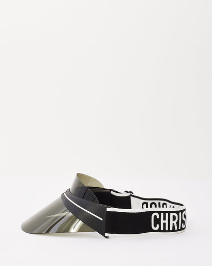 Dior Black Acetate & Fabric Club 1 Visor