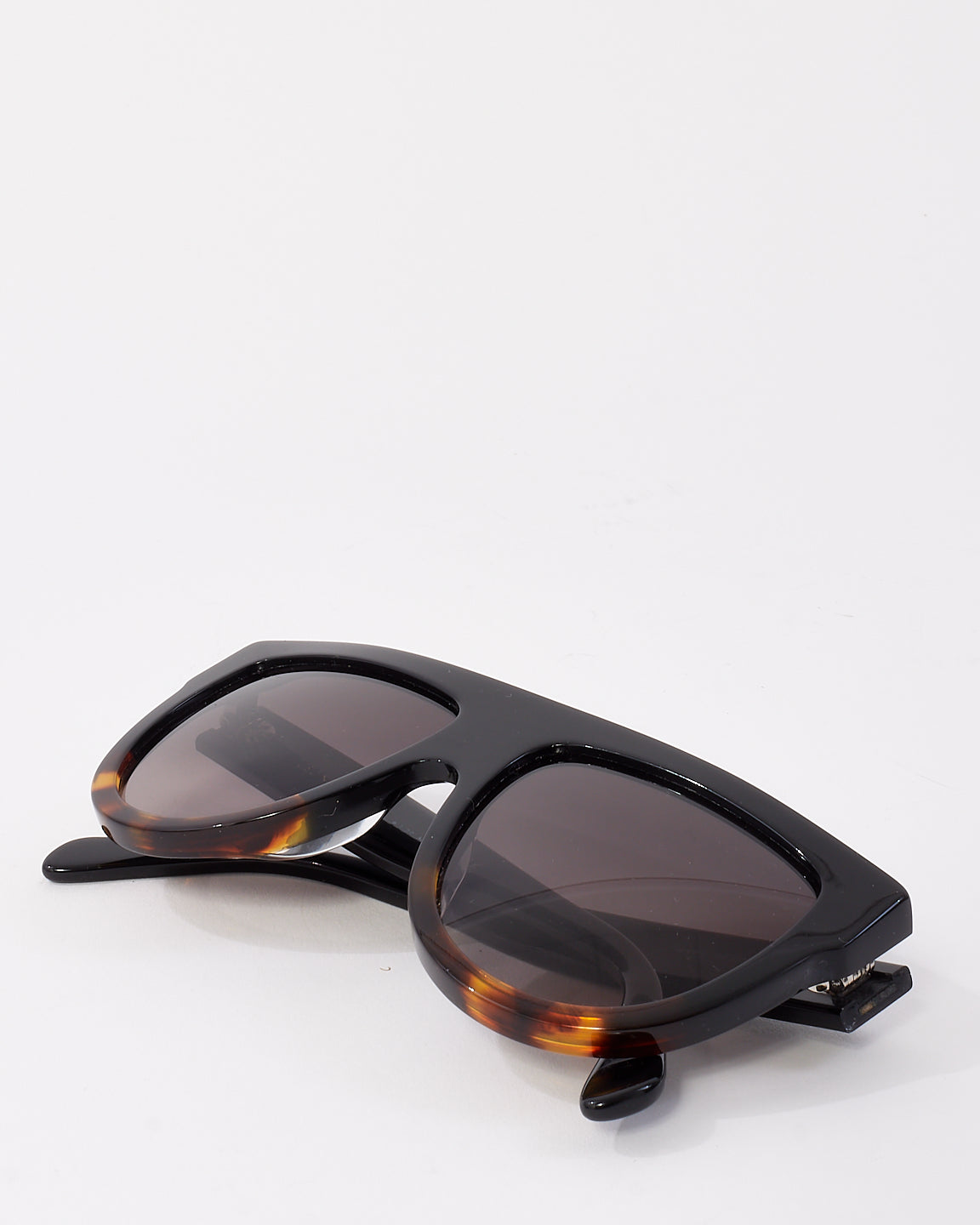 Celine Black & Tortoise Two Tone Flat Top CL4001IN Sunglasses
