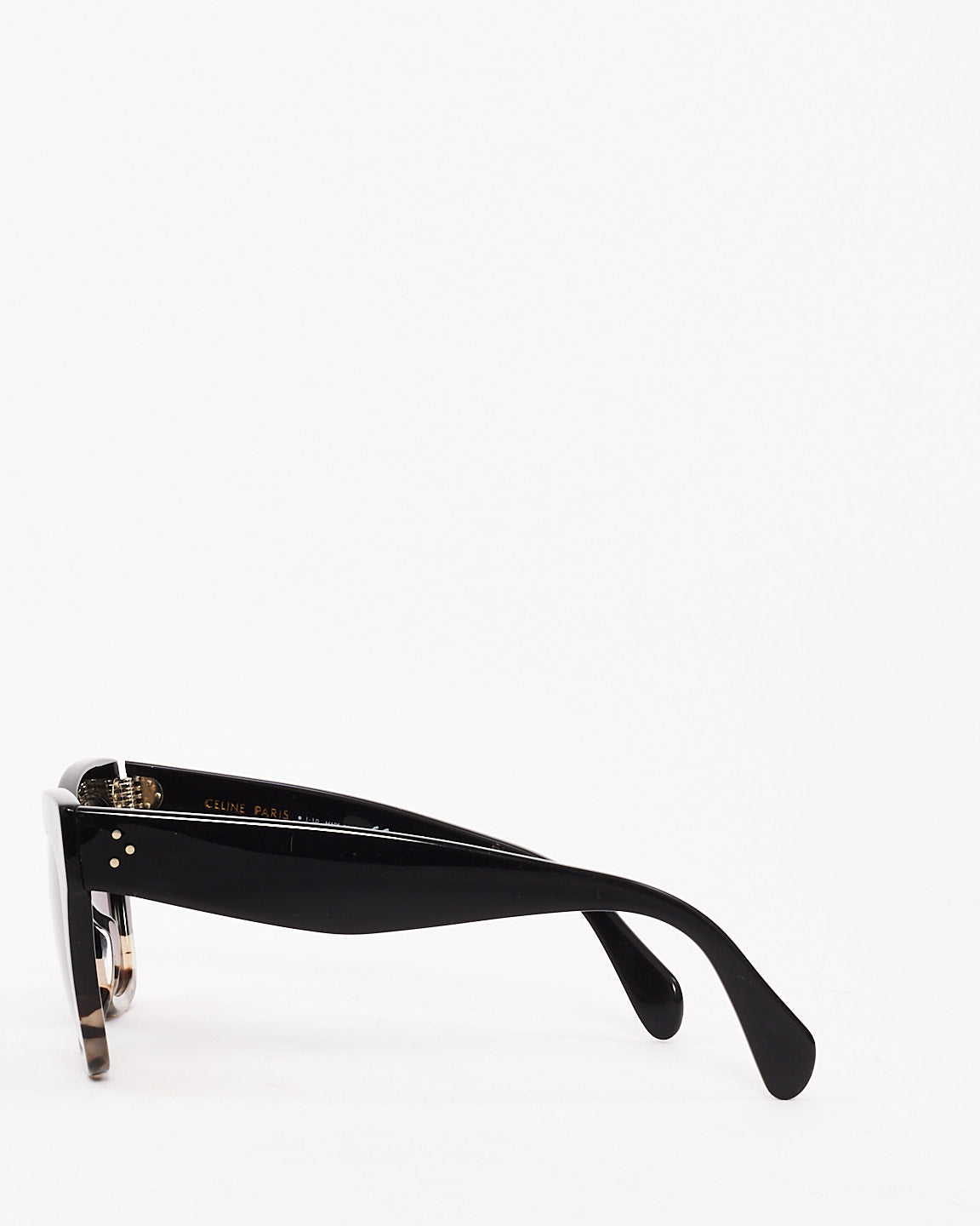 Celine Black & Grey Tortoise Acetate Two Tone Wayfarer Sunglasses