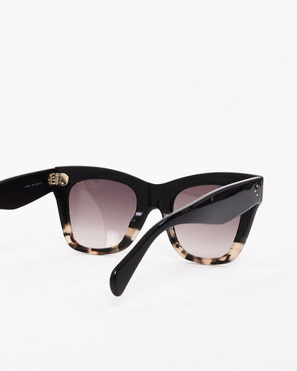 Celine Black & Grey Tortoise Acetate Two Tone Wayfarer Sunglasses